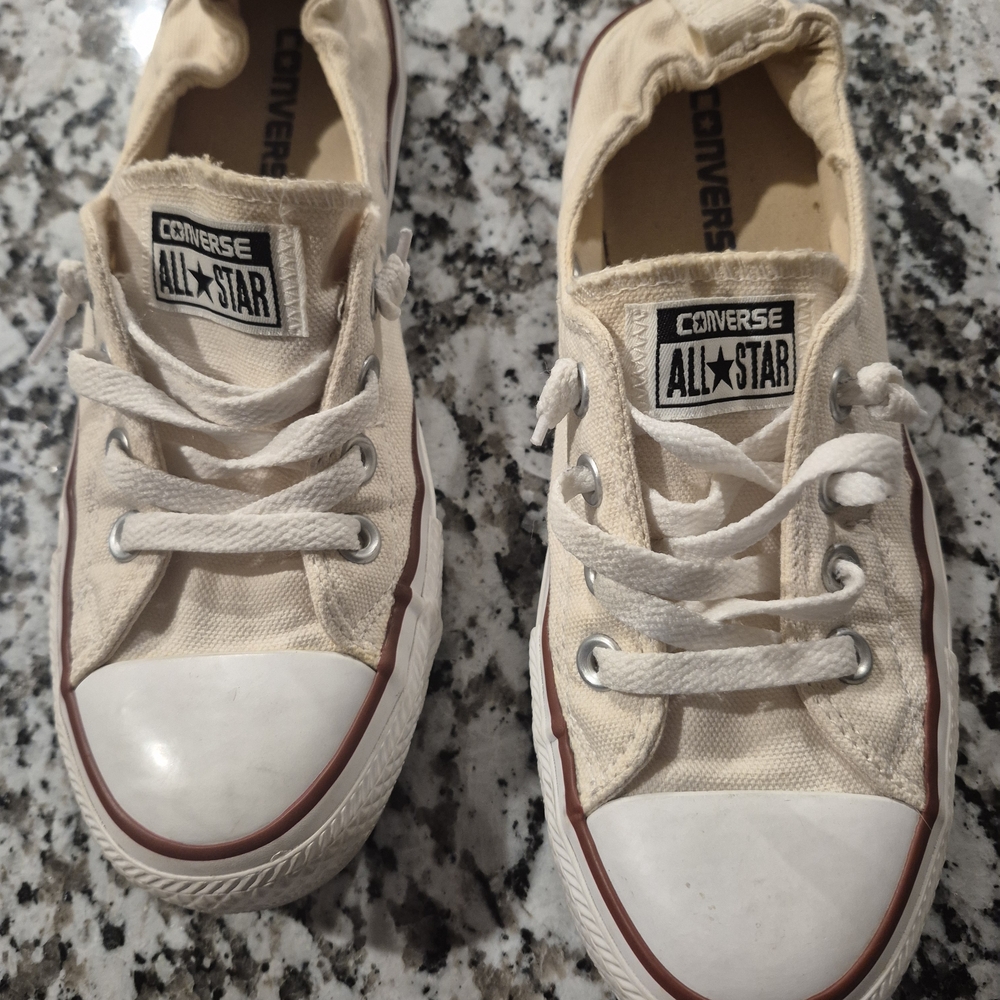 Converse Beige Canvas Sneakers